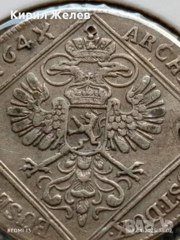 Сребърна монета 1764г. Мария Терезия рядка за КОЛЕКЦИОНЕРИ 13713, снимка 7 - Нумизматика и бонистика - 50019685