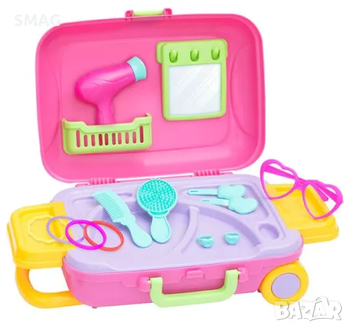 Куфар с колелца Hairdresser Pink - 18 бр S_1202686