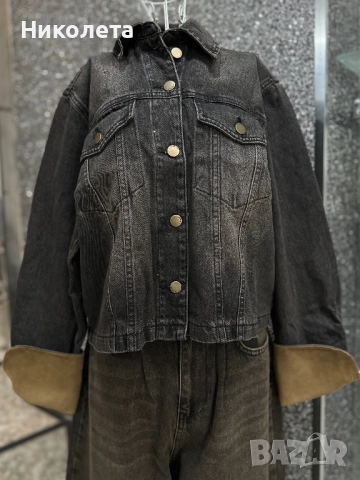 Дънков комплект с велурен детайл , снимка 3 - Комплекти - 51837146