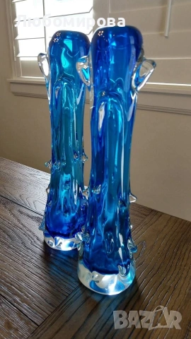 Комплект 2 броя вази "Бохемия" – Ян Беранек, Skrdlovice /Чехия)/