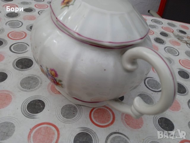 Стар порцеланов български чайник, снимка 6 - Аксесоари за кухня - 39814416