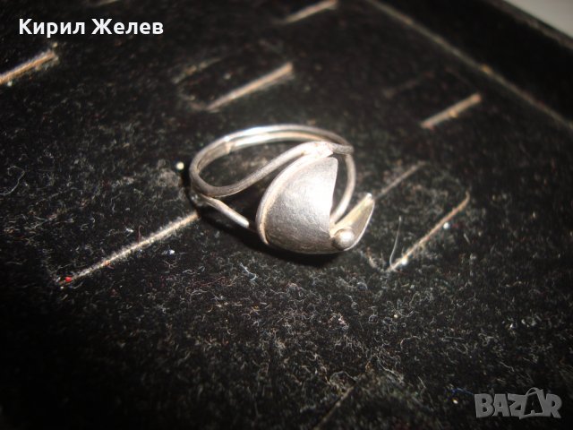 ДИЗАЙНЕРСКИ АРТ СРЕБЪРЕН ПРЪСТЕН РЪЧНА ФИНА ИЗРАБОТКА 17081, снимка 5 - Пръстени - 31557151