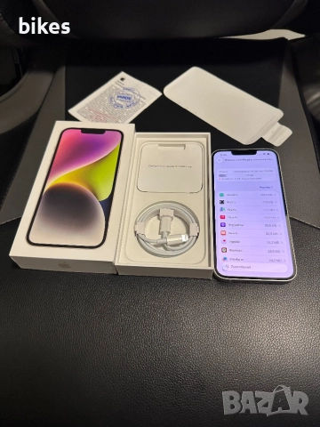 iPhone 14 white 128gb БЕЗУПРЕЧЕН, снимка 7 - Apple iPhone - 52748777
