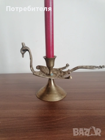 Месингови свещници , снимка 4 - Антикварни и старинни предмети - 54315940