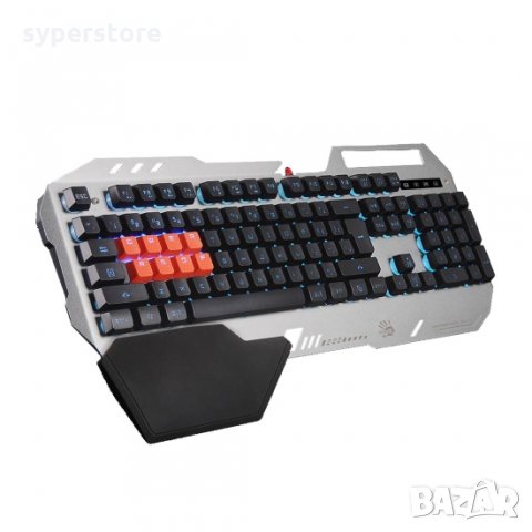 Клавиатура Геймърска USB A4Tech Bloody B2418 Черна Мултимедийна с 8 ABS ключа и Neon Glare Подсветка, снимка 2 - Клавиатури и мишки - 32079928