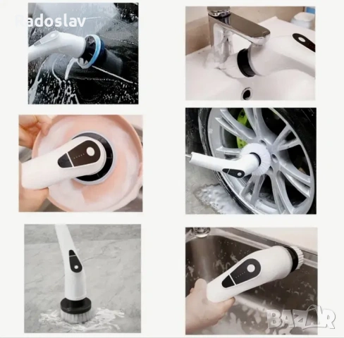 Електрическа, безжична въртяща се четка за почистване, снимка 2 - Мопове, кофи, четки и метли - 53225015