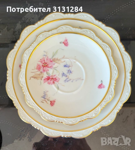 Винтидж Retsch&Co Wunsiedel Bavaria Сет трио за чай кафе, снимка 3 - Сервизи - 53071639