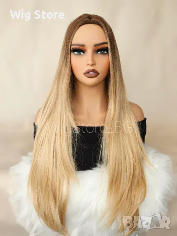 Права руса перука без бретон, снимка 1