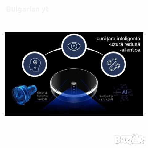 Прахосмукачка робот с моп Voltz, 3 в 1, 2000PA, 4400mAh, до 200 кв. м., Wi-Fi, снимка 2 - Прахосмукачки - 50100184