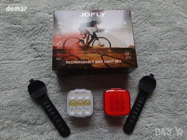 Комплект светлини за велосипеди JOFLY, снимка 7 - Аксесоари за велосипеди - 42092960