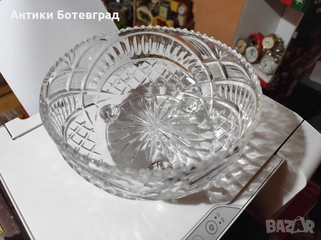Кристална фруктиера , снимка 4 - Антикварни и старинни предмети - 52323835