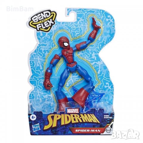 Разтягаща фигурка SPIDER-MAN - Спайдър-мен - Bend & Flex / MARVEL  SPIDER-MAN / Hasbro - 15 cm, снимка 1 - Фигурки - 35444187