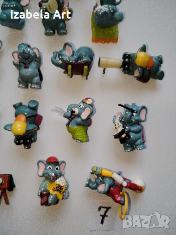 24бр фигури Kinder СЛОНЧЕТА/стари Киндер играчки от шоколадови яйца , снимка 5 - Колекции - 52022162