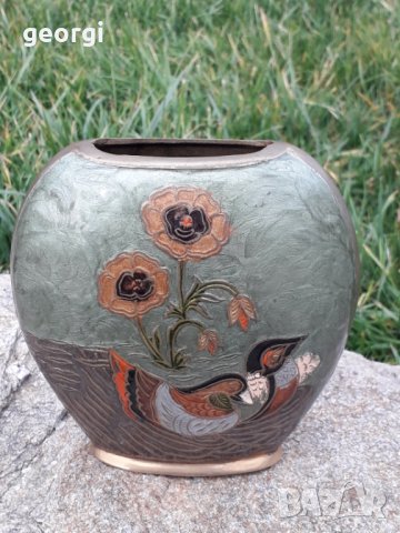 Немска бронзова ваза, снимка 2 - Вази - 31297260