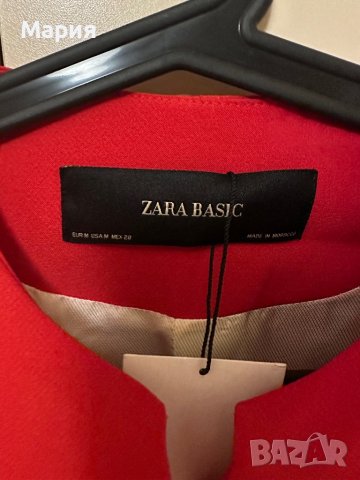 Дамско червено сако ZARA, снимка 7 - Сака - 42722821