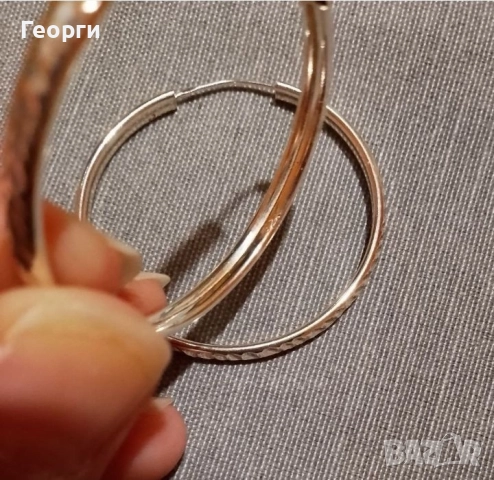 Нови сребърни обеци, снимка 2 - Обеци - 52312837