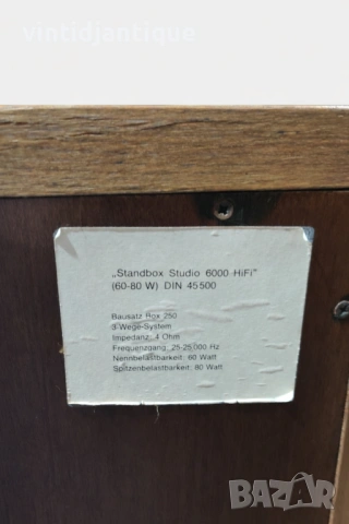 Винтидж трилентови високоговорители Rosita Standbox Studio 6000 HiFi,, снимка 5 - Антикварни и старинни предмети - 53907335