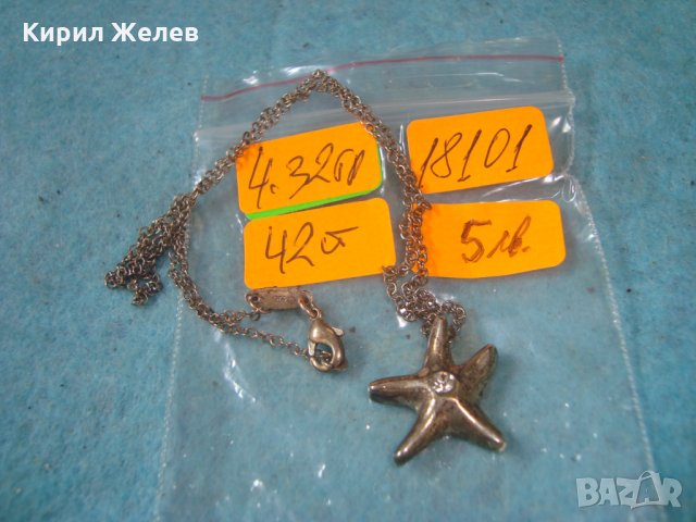 ПОСРЕБРЕН МЕДАЛЬОН с ИНКРУСТИРАН СИН КАМЪК ПОСРЕБРЕНА СТОМАНА има иПЕЧАТ 925 За ПОСРЕБРЯВАНЕТО 18101