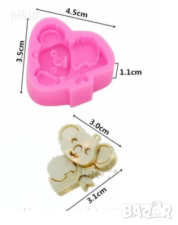 Малка Коала силиконов молд форма за декорация торта фондан шоколад гипс смола висулка, снимка 2 - Форми - 30733654