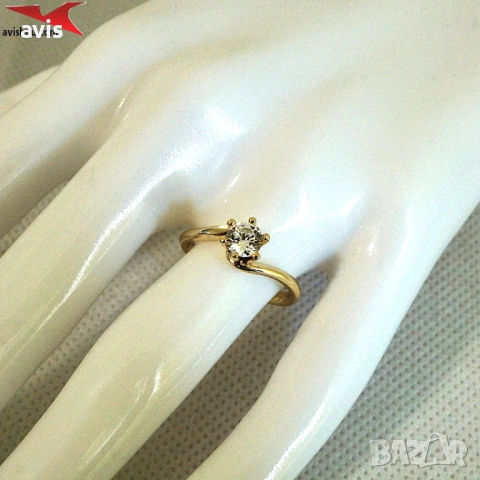 Пръстен с 14К златно покритие 224879, снимка 4 - Пръстени - 54234539