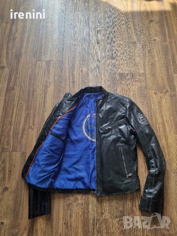 Страхотно мъжко кожено яке ROCKENBLUE,  естествена кожа,  размер  S , снимка 10 - Якета - 42361883