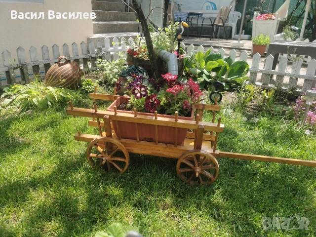 декоративна волска каручка , снимка 2 - Декорация за дома - 50503720