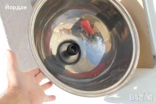 Европейска лампа абажур -месинг + хром, снимка 7 - Антикварни и старинни предмети - 42525884