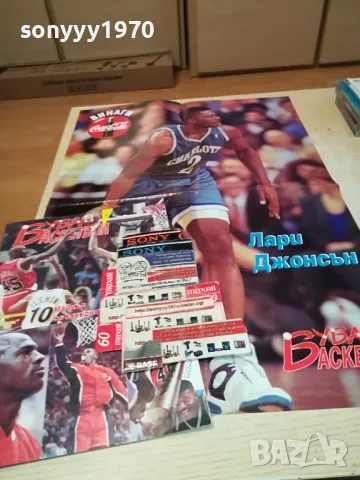 БУБА БАСКЕТБОЛ С ПЛАКАТ НА ЛАРИ ДЖОНСЪН 0804251202, снимка 11 - Колекции - 49808541