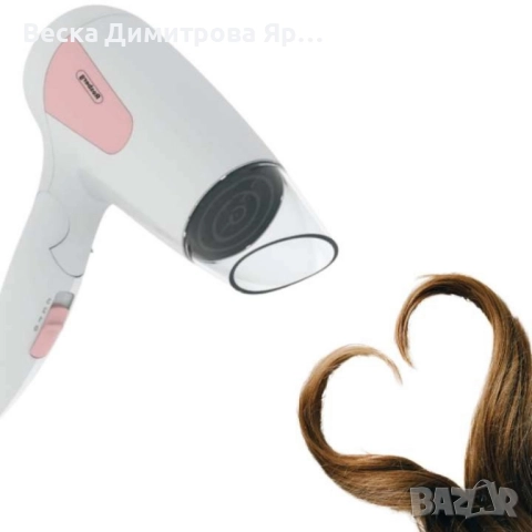 Сешоар Rosberg, 1200W, Сгъваема дръжка, 1 скорост, 3 настройки на температурата, снимка 5 - Сешоари - 51708885