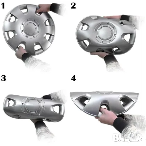 Тасове за джанти 13'' Versaco Dakar Silver/Black, снимка 2 - Аксесоари и консумативи - 55861740