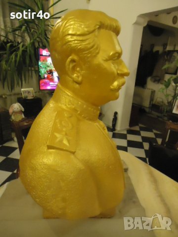 СТАЛИН Бюст гипс 90x80 см., снимка 6 - Колекции - 40300208