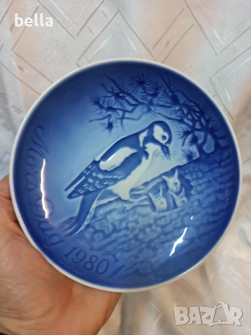 Порцеланова серия антикварни малки чинии за стена от серия Денят на майката - животни от 1970-1981 г, снимка 11 - Антикварни и старинни предмети - 52176223