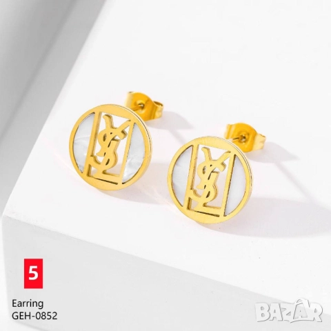 обеци от висококачествена стомана ysl saint laurent louis vuitton , снимка 4 - Обеци - 52137930