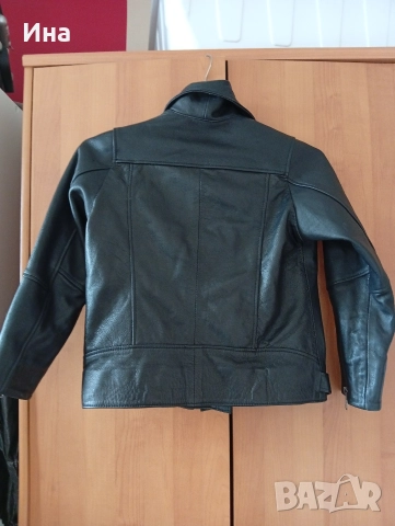 Черно яке естествена кожа , снимка 4 - Якета - 52903322