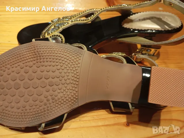 Дамски сандали с камъни , снимка 4 - Сандали - 50419359