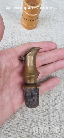 Стар шведски месингов наливник за бутилки, снимка 9 - Сервизи - 55772191