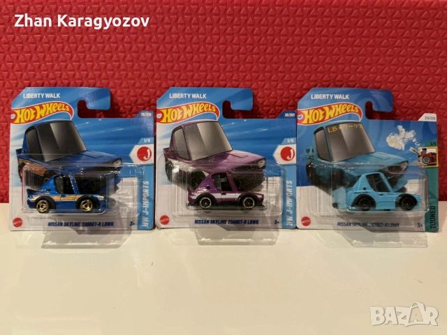 Hot Wheels Liberty Walk Skyline сет 3 броя – 3 цвята | запечатани, снимка 2 - Колекции - 54280404