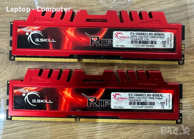 G.Skill RipjawsX 8GB (2x4GB) DDR3 1333MHz, снимка 2 - RAM памет - 44483077