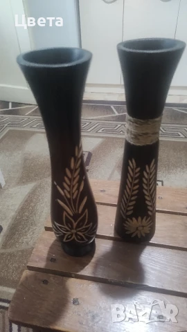 Вази дърворезба, снимка 6 - Вази - 50633820