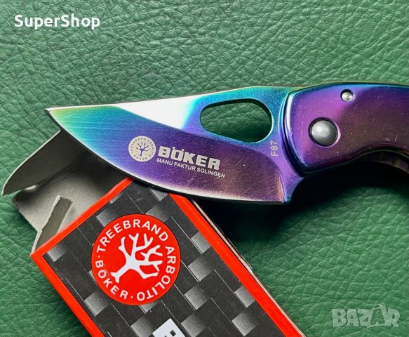 Уникално Малко Сгъваемо Ножче Нож Хамелеон пеперуда Boker ножка, снимка 5 - Ножове - 40186495