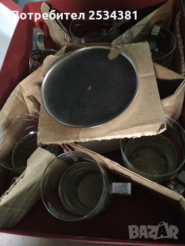 Сервиз за  чай или кафе , калиево стъкло тънкостенно , снимка 6 - Сервизи - 29851207