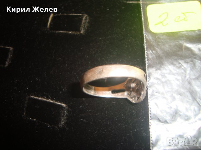 СТАР СРЕБЪРЕН ДАМСКИ с КАМЪЧЕТА ПРЪСТЕН СРЕБРО 925 ВИНТИДЖ СТИЛ 3435, снимка 7 - Пръстени - 30395301