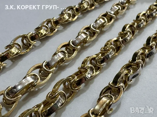 Златен синджир 14К – 14,65 гр. / 58,5 см., снимка 7 - Колиета, медальони, синджири - 56271575