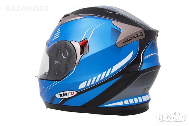 Каска мотор RIDERO интегриран син размер XS,S,M,L,XL/Гаранция 12 месеца/, снимка 3 - Аксесоари и консумативи - 29764243