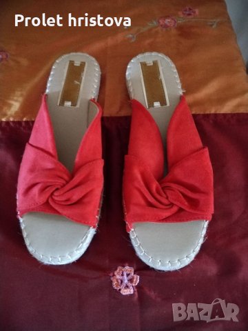 Елегантни чехли, плат , снимка 1