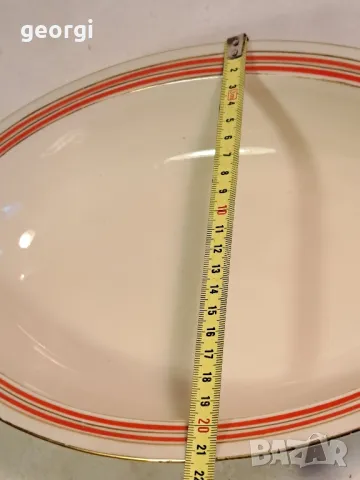 старо чешко порцеланово елипсовидно плато 22/6, снимка 5 - Аксесоари за кухня - 49251850