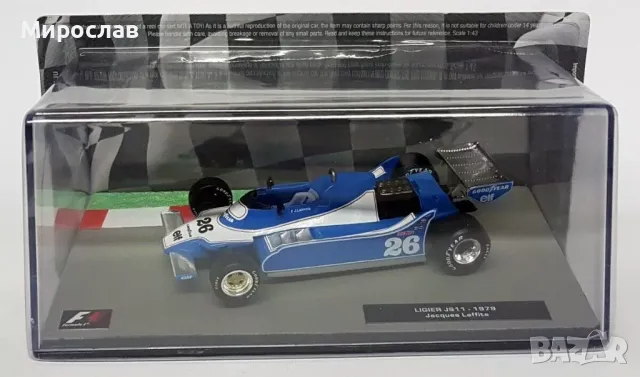 1:43 ATLAS LIGIER JS1 1979 JACQUES LAFFITE БОЛИД ФОРМУЛА