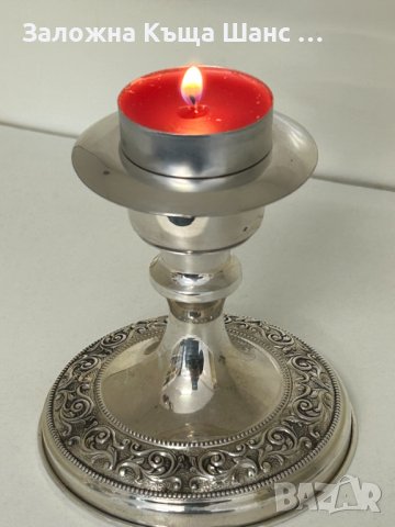 Vintage сребърен свещник 800 проба