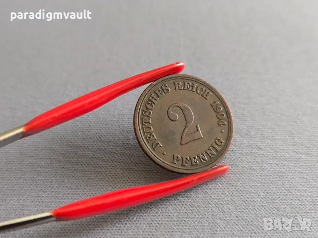 Райх монета - Германия - 2 пфенига | 1904г.; серия А