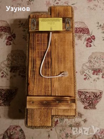 Осветление за механа, ръчно изработена дървена лампа за стена, ретро, винтидж., снимка 7 - Лампи за стена - 32099735